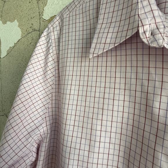 L.L. Bean Pink Check Button Down Shirt Classic Fit Cotton Long Sleeve Size Large - Picture 2 of 5